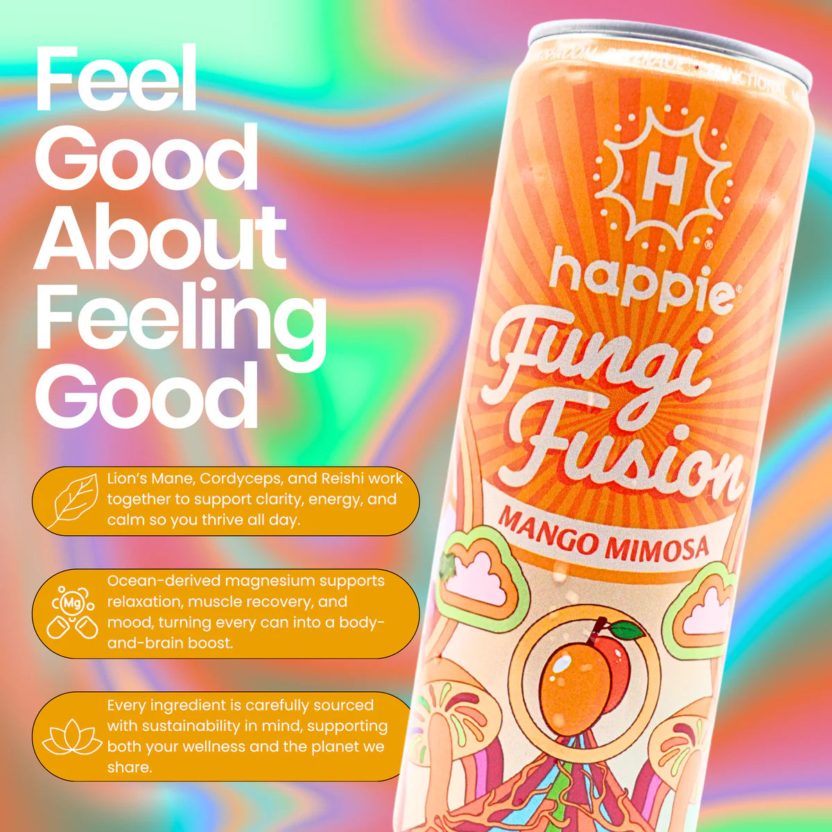 Happie Fungi Fusion Mango Mimosa 6 Pack