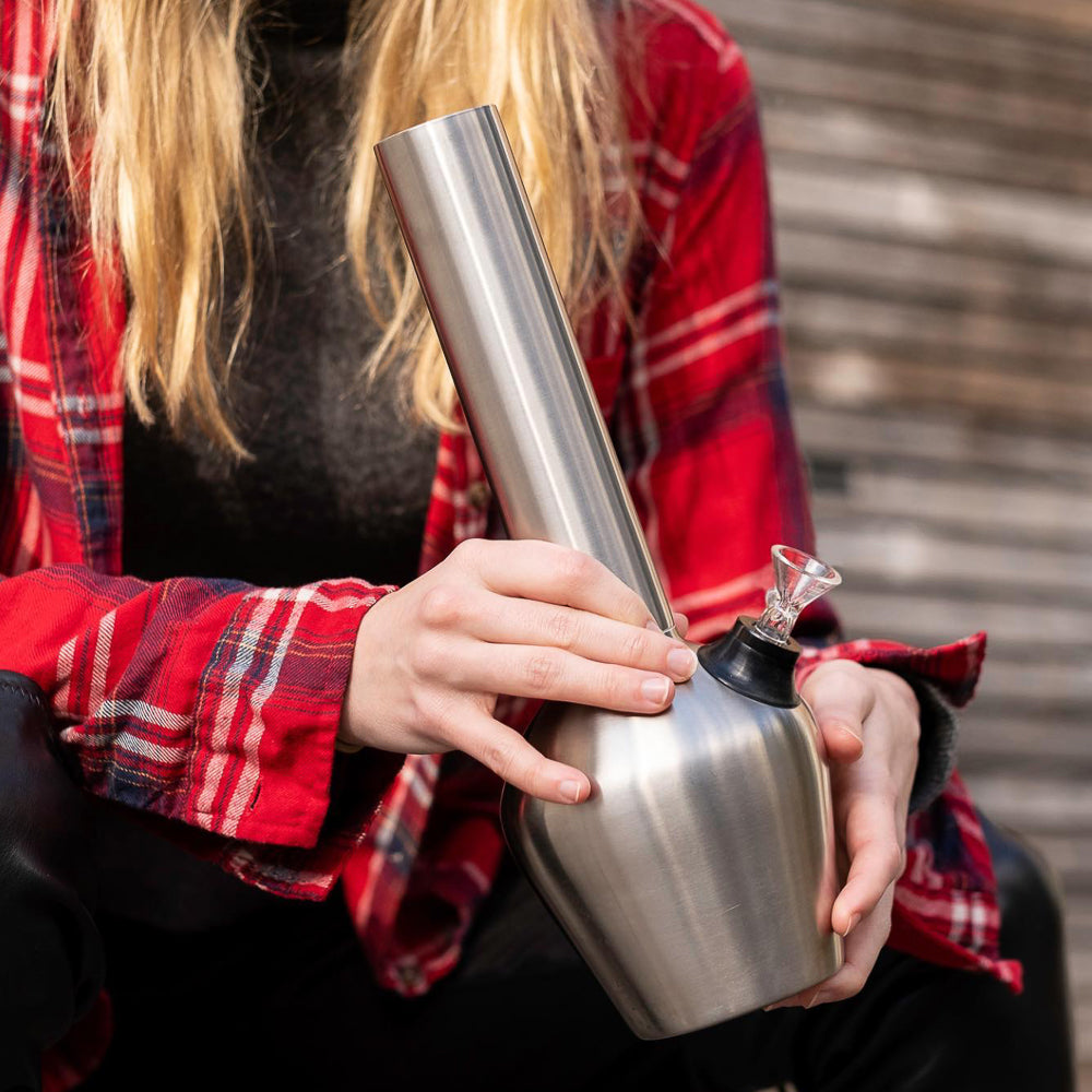 13" Double-Wall Insulated Bong | Original Stainless Steel