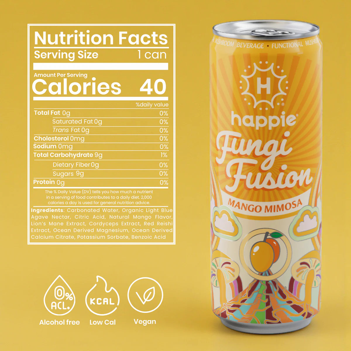 Happie Fungi Fusion Mango Mimosa 6 Pack