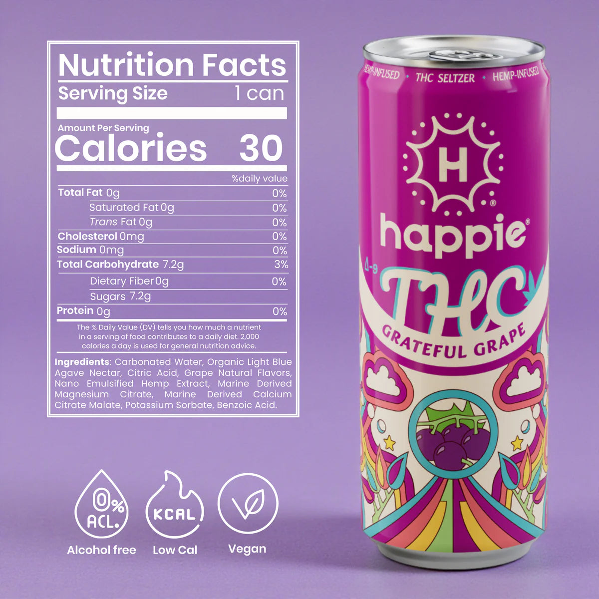 Grateful Grape THC 5mg 4 Pack