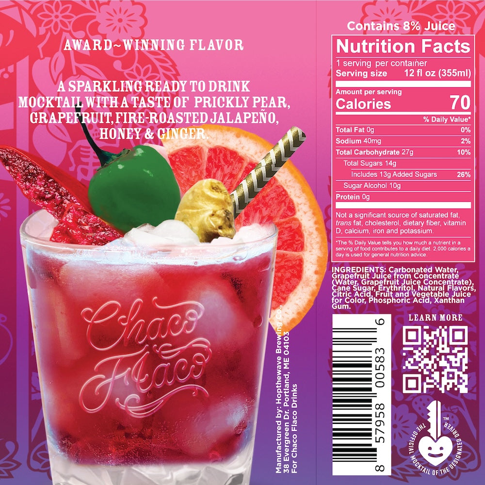"Prickly Pear Paloma" Sparkling Mocktail