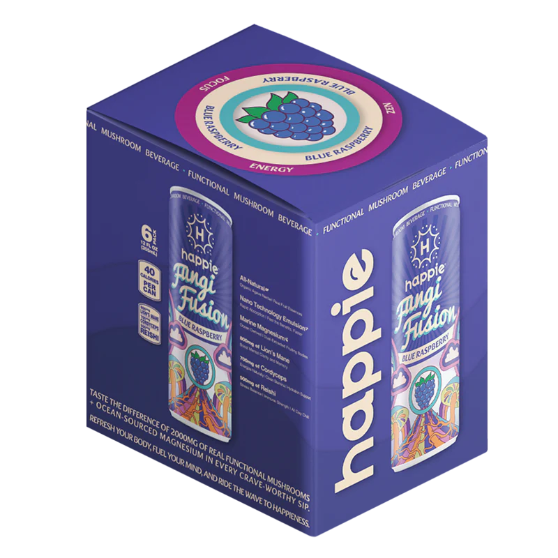Happie Fungi Fusion Blue Raspberry 6 Pack